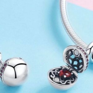 Solid 925 Silver Love Charms